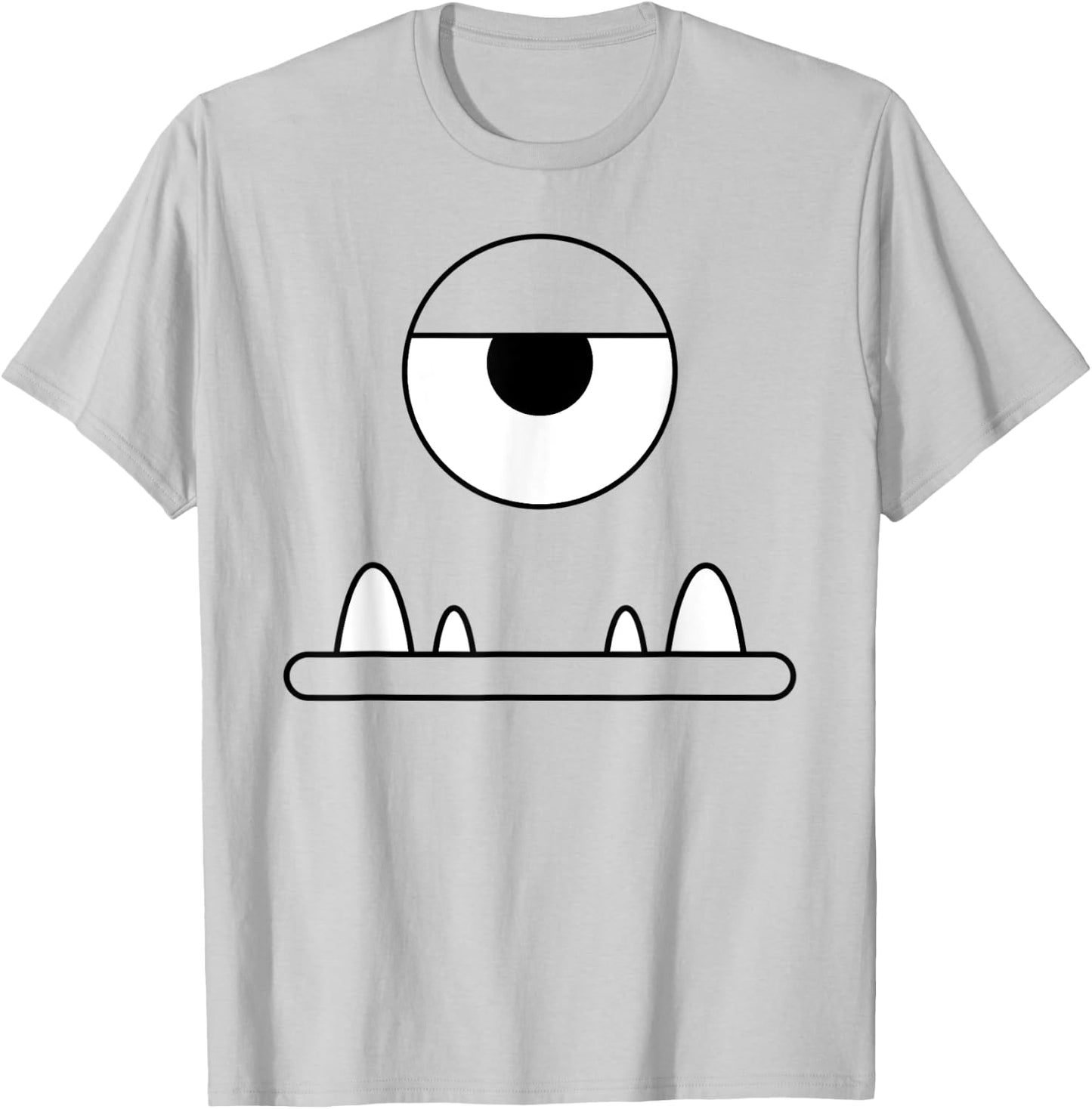 Funny Cute Monster Face One Eyeball Easy Halloween Costume T-Shirt - T-Shirt | Ash