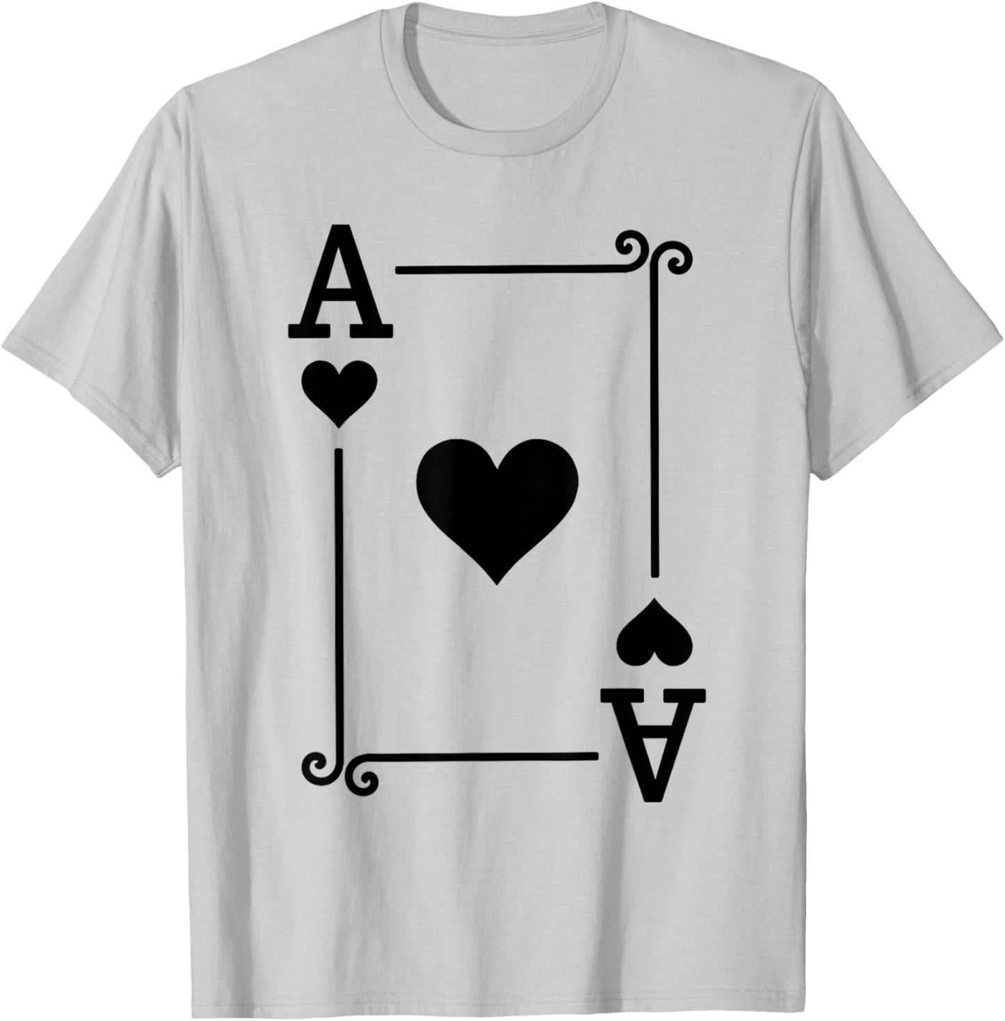 Playing Cards Costume - Ace Hearts Card - Ace Card T-Shirt - T-Shirt | Ash