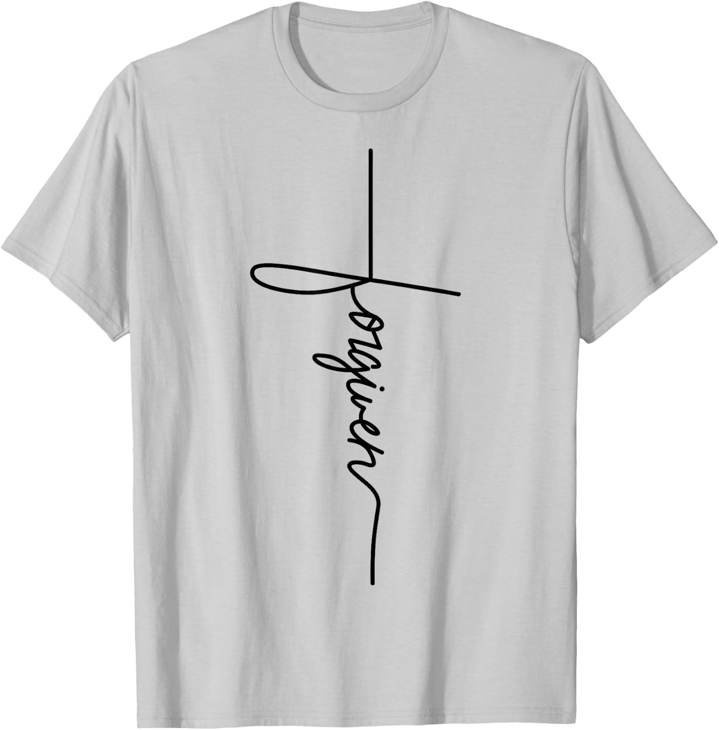 Forgiven Jesus christian Inspirational Men Youth T-Shirt - T-Shirt | Ash