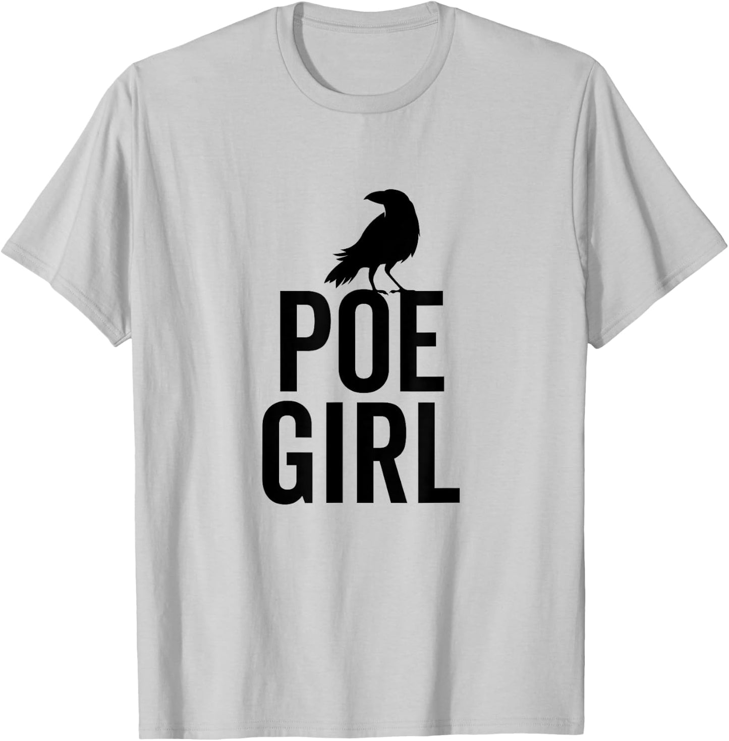 Edgar Allan Poe Funny Poe Girl Hipster Bookworm Book Nerd T-Shirt - T-Shirt | Ash