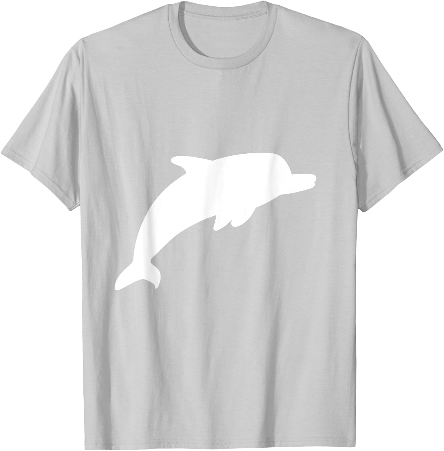 White Dolphin Silhouette Vintage Retro Fashion Zoo Animal T-Shirt - T-Shirt | Ash