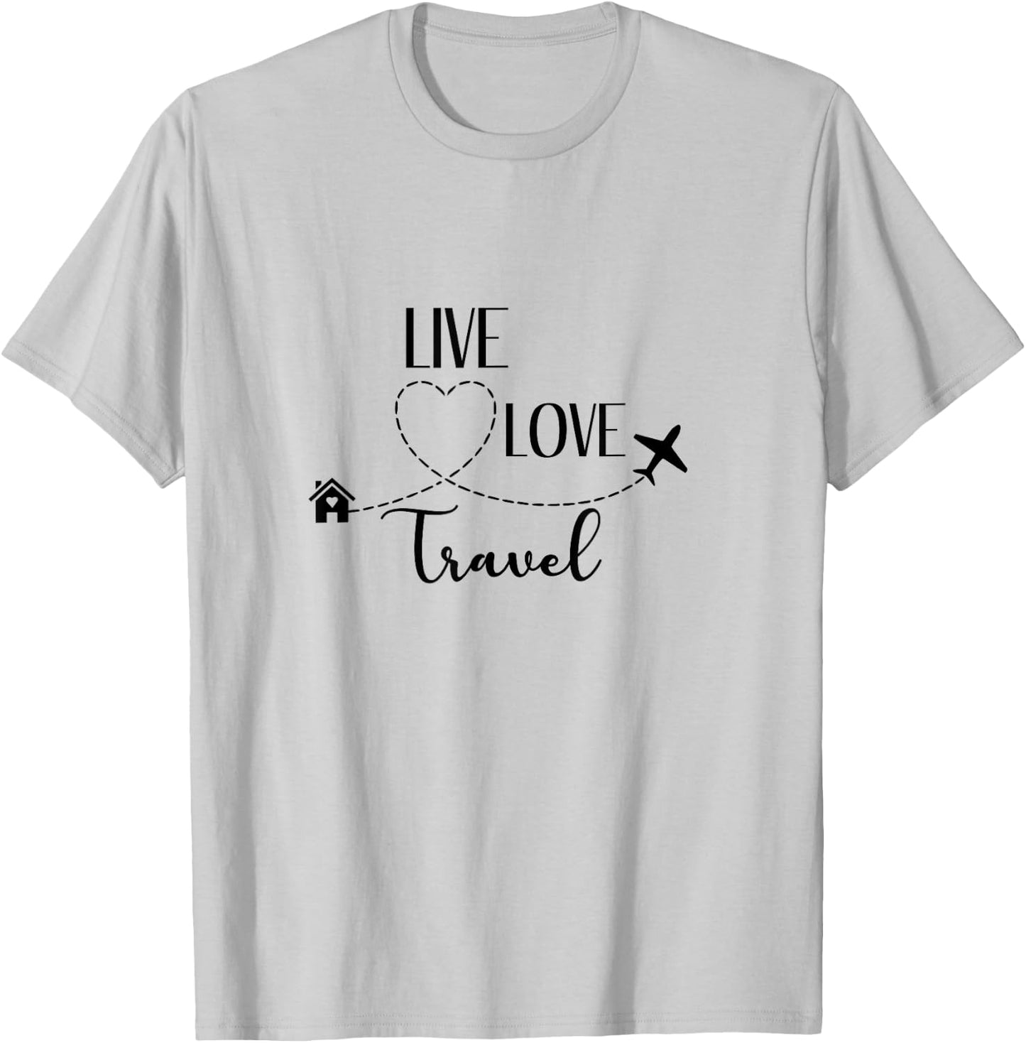 Live Love Travel T-Shirt - T-Shirt | Ash
