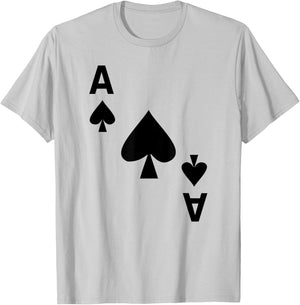 Card Game Card Spades Ace Cards Poker Fancy Dress Carnival T-Shirt - T-Shirt | Ash