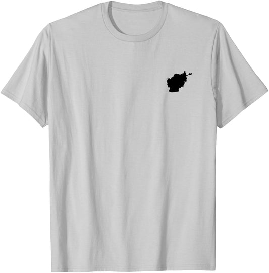 Afghanistan Map T-Shirt - T-Shirt | Ash