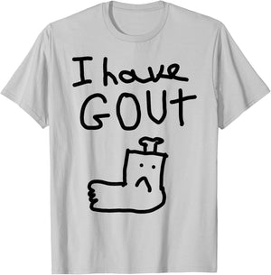 i have gout Gout Awareness Classic Blue Cotton/Polyester -Adults Short Sleeve T-Shirt - T-Shirt | Ash