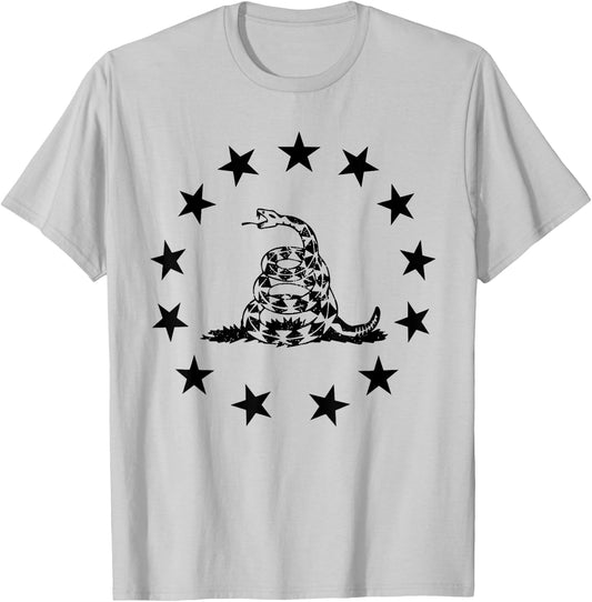 Betsy Ross Gadsden Flag T-Shirt - T-Shirt | Ash