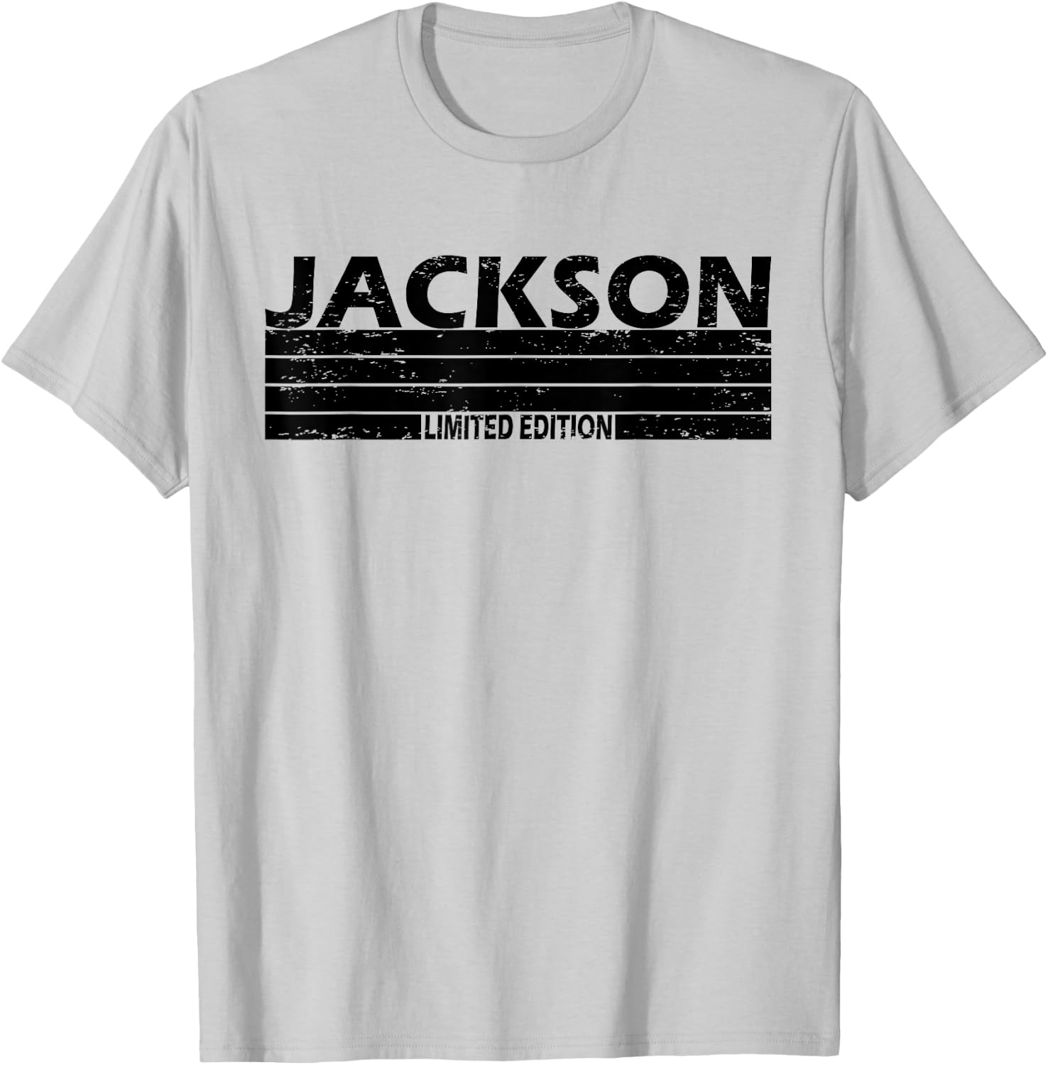 Jackson Surname Limited Edition Retro Vintage Style Sunset T-Shirt - T-Shirt | Ash