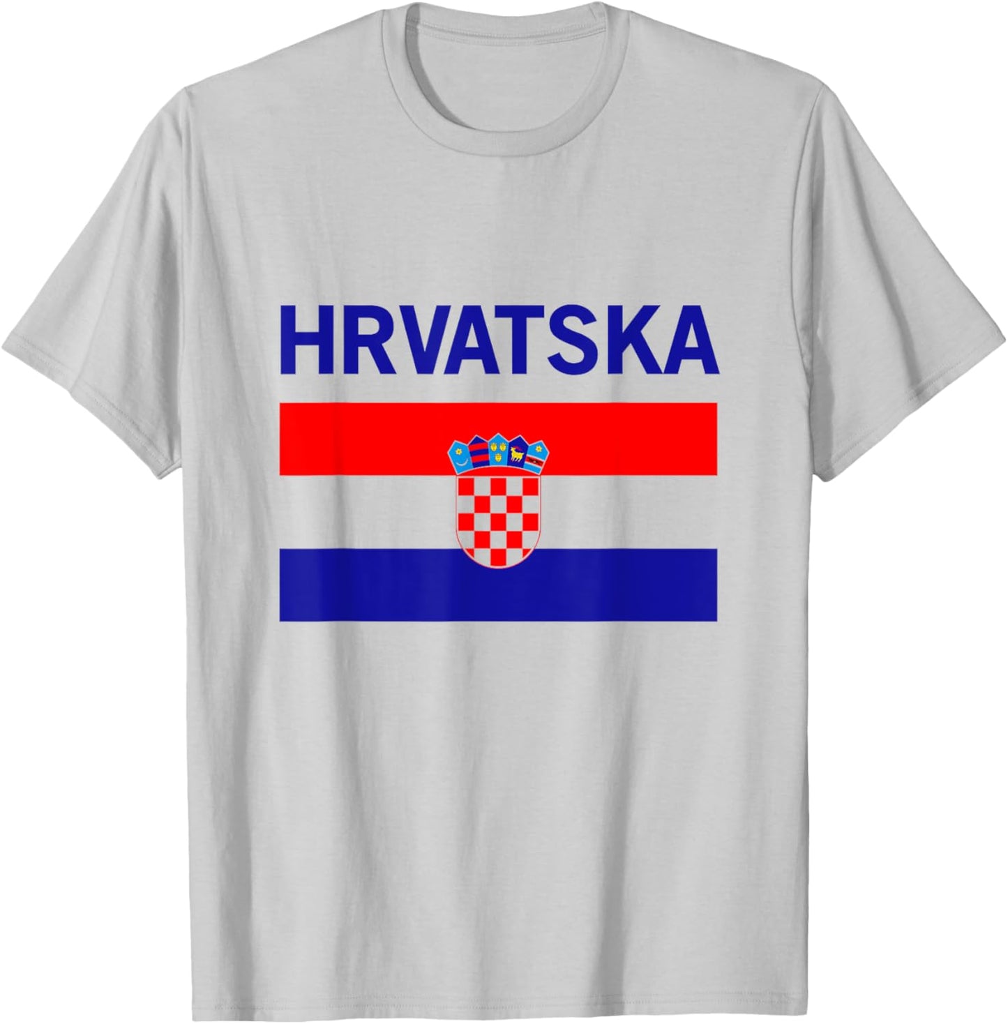 Croatia Flag Hrvatska T-Shirt - T-Shirt | Ash