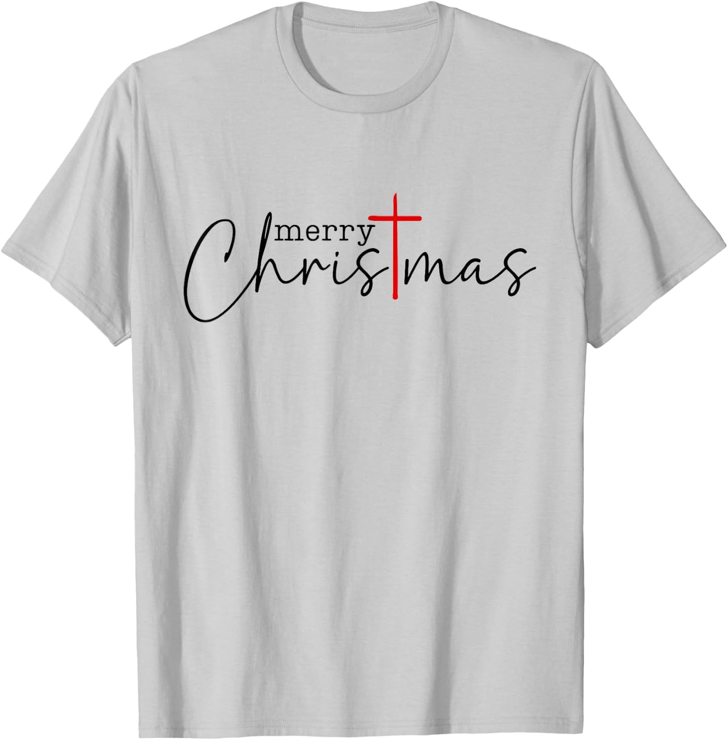 Merry Christmas Cross Christ Xmas Costume T-Shirt - T-Shirt | Ash