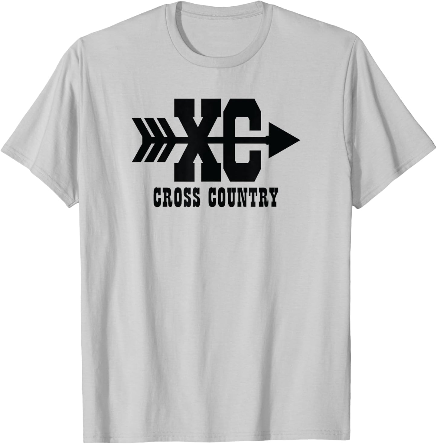 XC - A Cross Country Running Design T-Shirt - T-Shirt | Ash