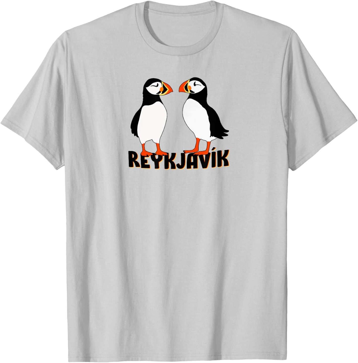 Two Cute puffins from Reykjavík Iceland T-Shirt - T-Shirt | Ash