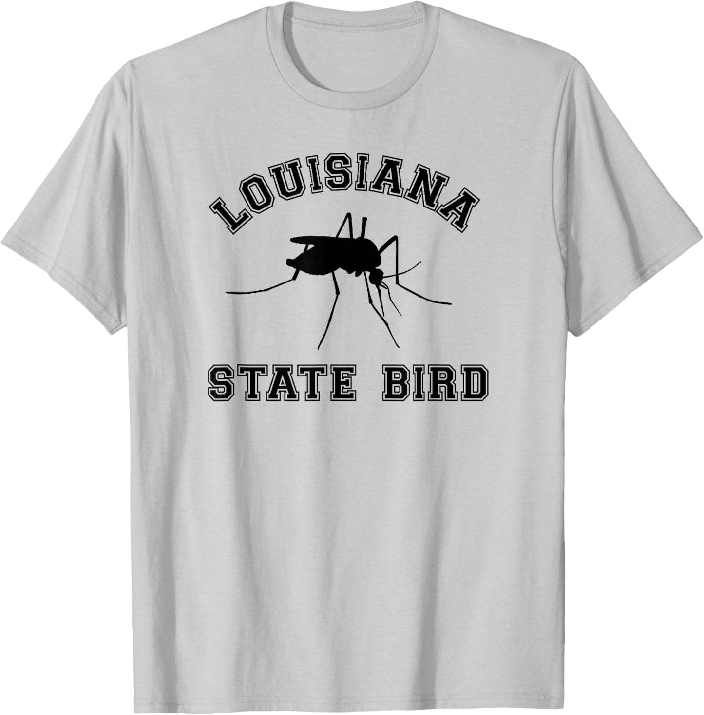 Vintage Louisiana Mosquito State Bird T-Shirt - T-Shirt | Ash