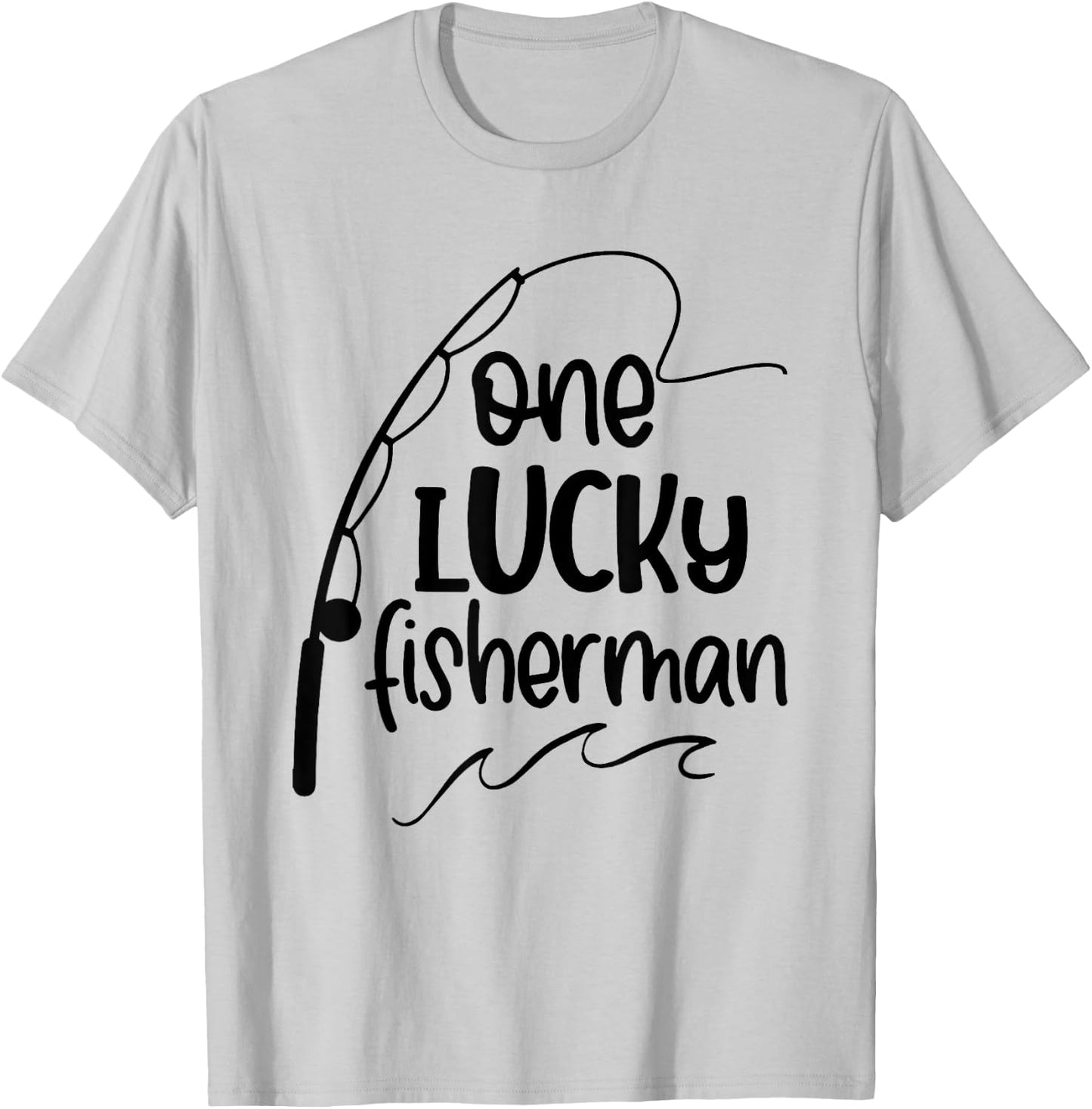 Best Catch of His Life One Lucky Fisherman Couple Matching T-Shirt - T-Shirt | Ash