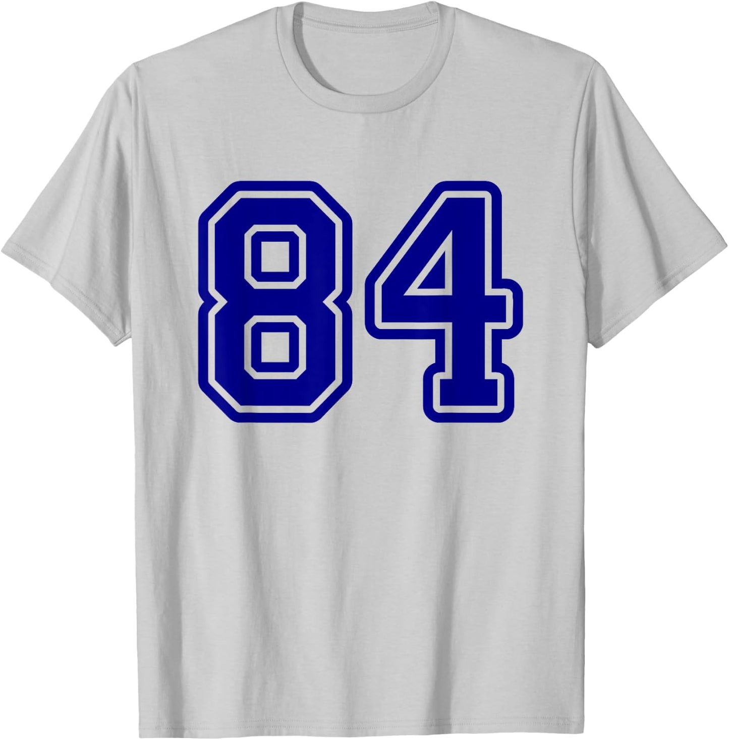 Number #84 Blue Varsity Number 84 T-Shirt - T-Shirt | Ash
