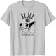 Bruce Wisconsin USA Retro Cow Vintage Style Design T-Shirt - T-Shirt | Ash