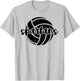Spartans Volleyball Team Mascot School Spirit Game Night T-Shirt - T-Shirt | Ash