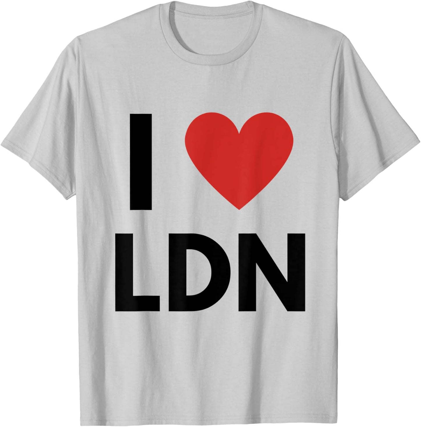 I Love LDN Heart London Love Fan Apparel T-Shirt - T-Shirt | Ash