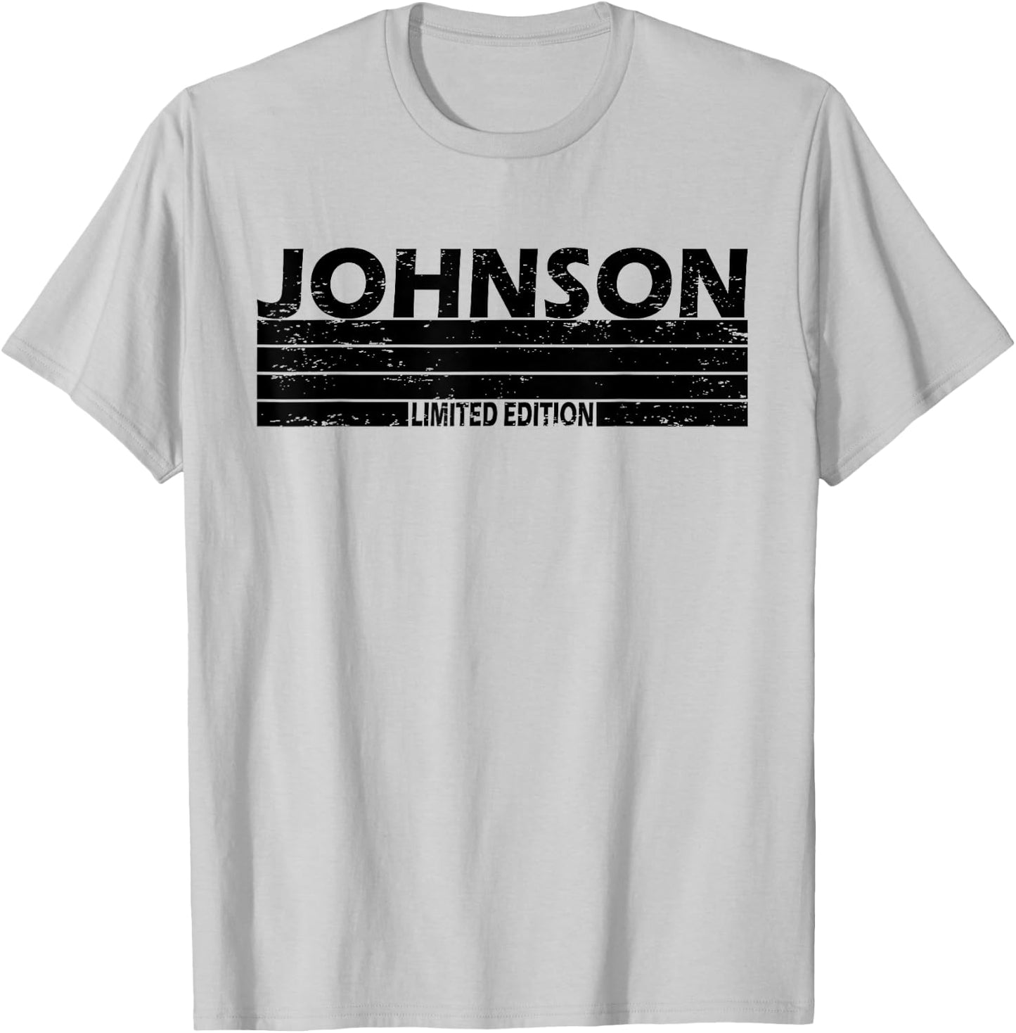 Johnson Surname Limited Edition Retro Vintage Style Sunset T-Shirt - T-Shirt | Ash