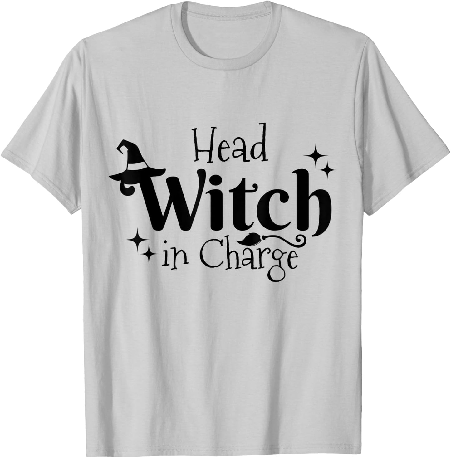 Funny Halloween Costume Head Witch In Charge T-Shirt - T-Shirt | Ash