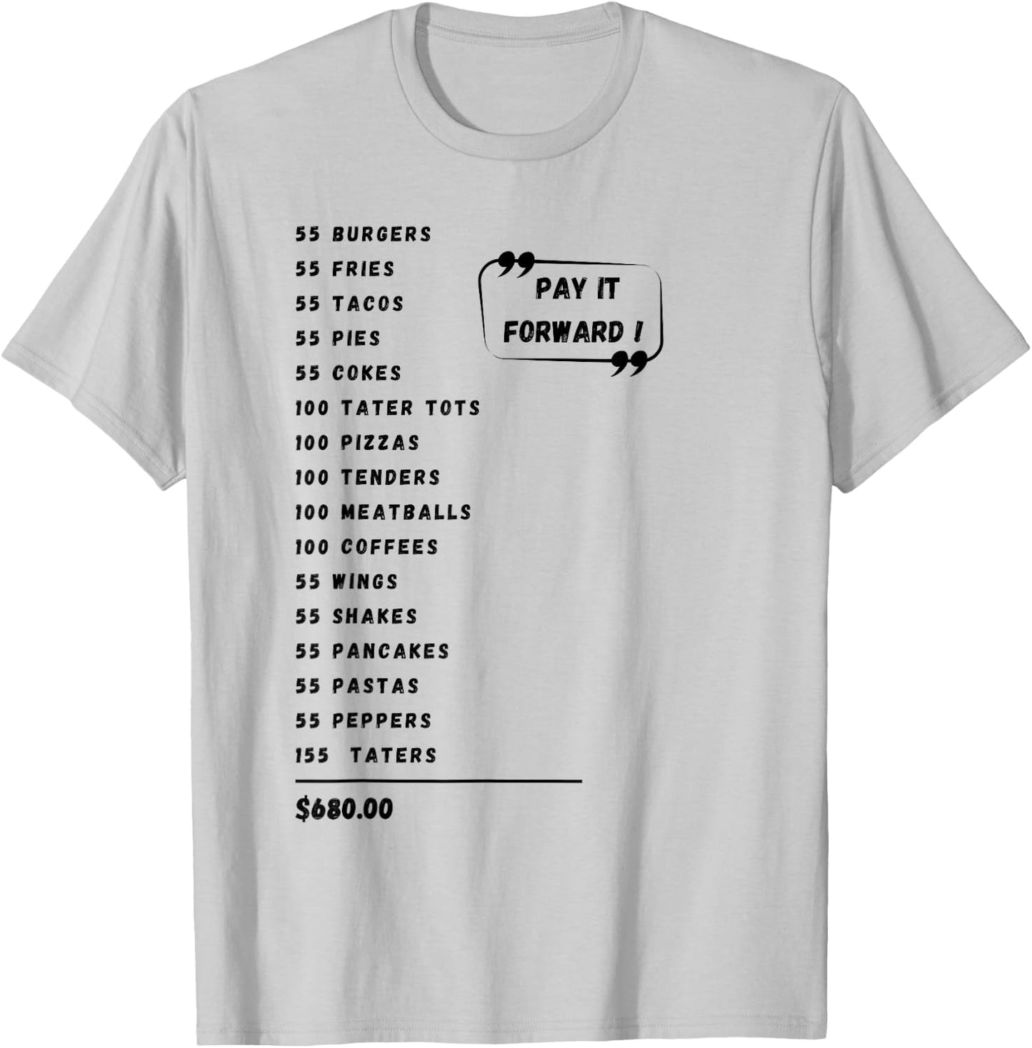 Funny 55 Burgers 55 Shakes 55 Fries Think You Should Leave T-Shirt - T-Shirt | Ash