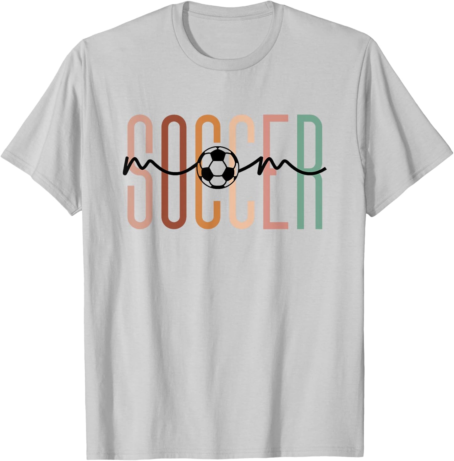 Soccer Mom Soccer Mama Cute Mom Life Soccer T-Shirt - T-Shirt | Ash