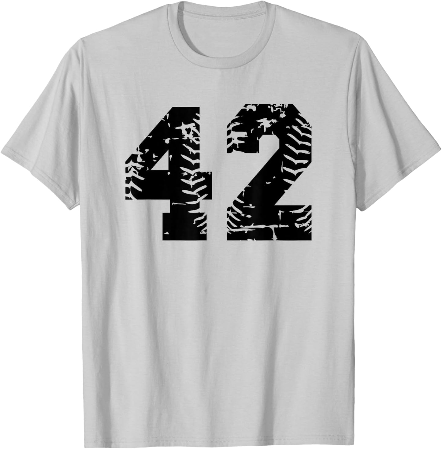Number #42 Baseball Softball Vintage Favorite Number T-Shirt - T-Shirt | Ash