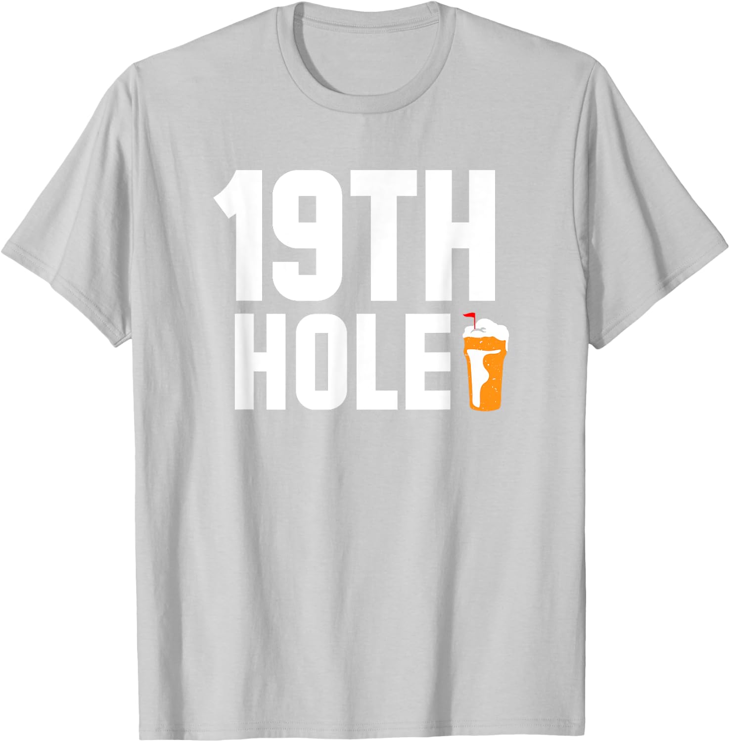 19th Hole Funny Golf Beer Drinking Golfers T-Shirt - T-Shirt | Ash
