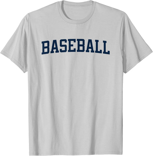 Design That Says Baseball On It Varsity Prep Block Letter T-Shirt - T-Shirt | Ash