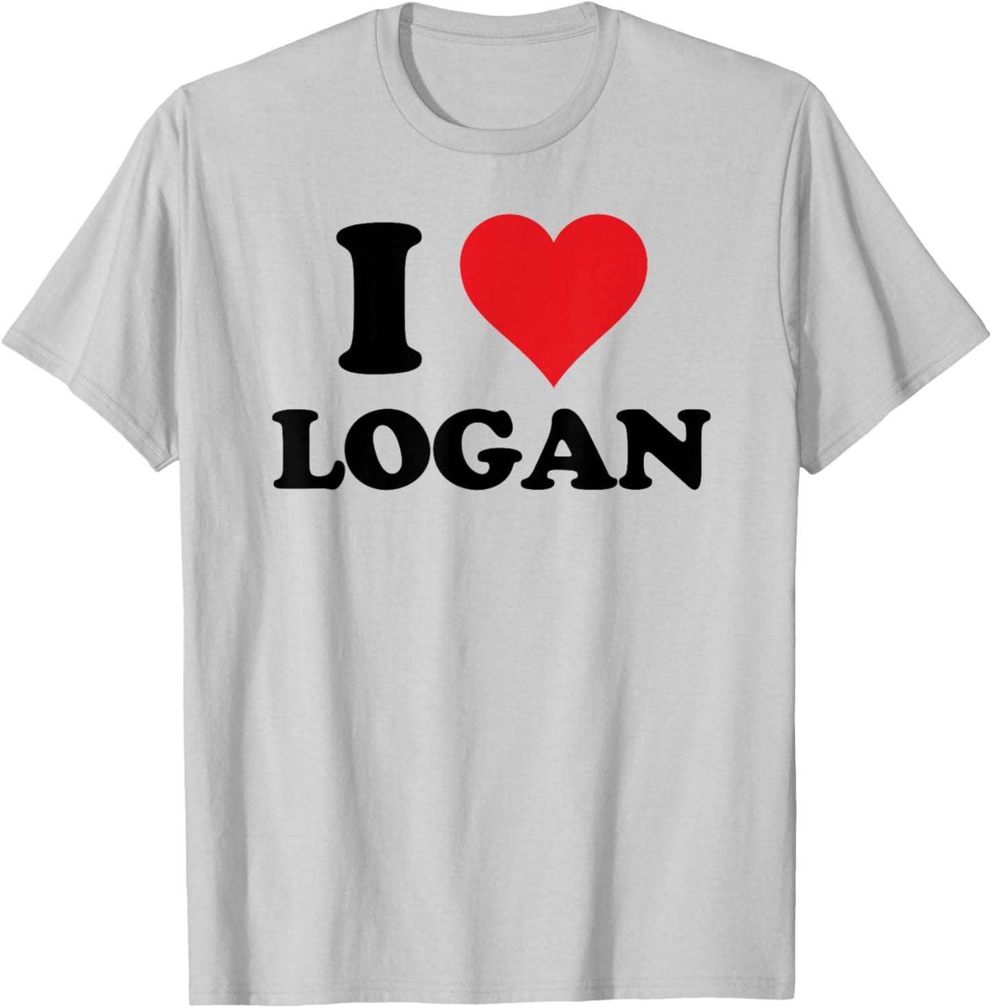 I Heart Logan First Name I Love Personalized Stuff T-Shirt - T-Shirt | Ash