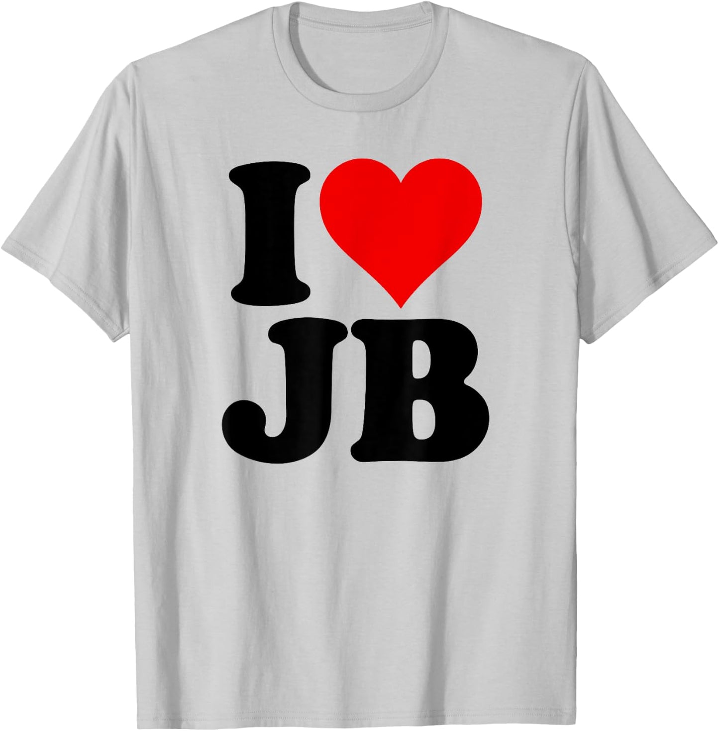 I Love Heart Jb J B J.b. T-Shirt - T-Shirt | Ash