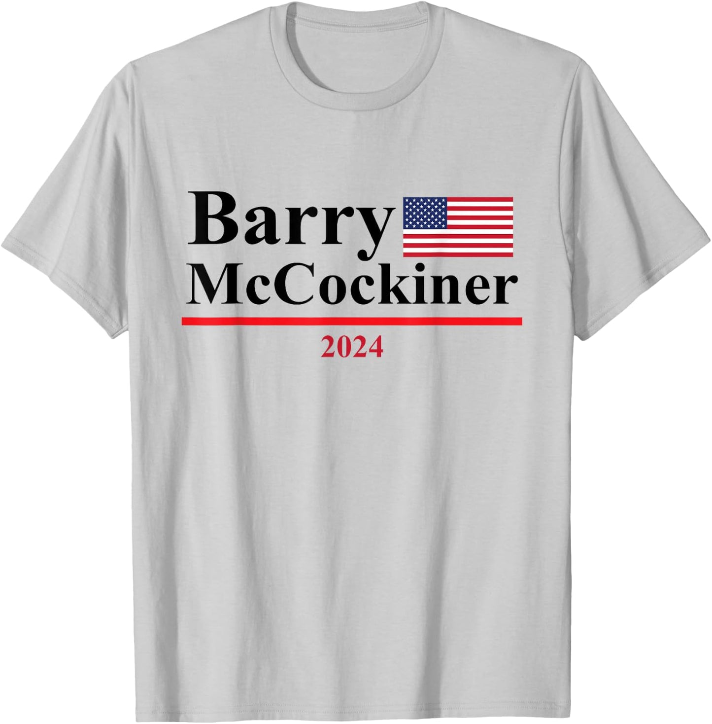 Barry McCockiner Funny Presidential Election 2024 Parody T-Shirt - T-Shirt | Ash
