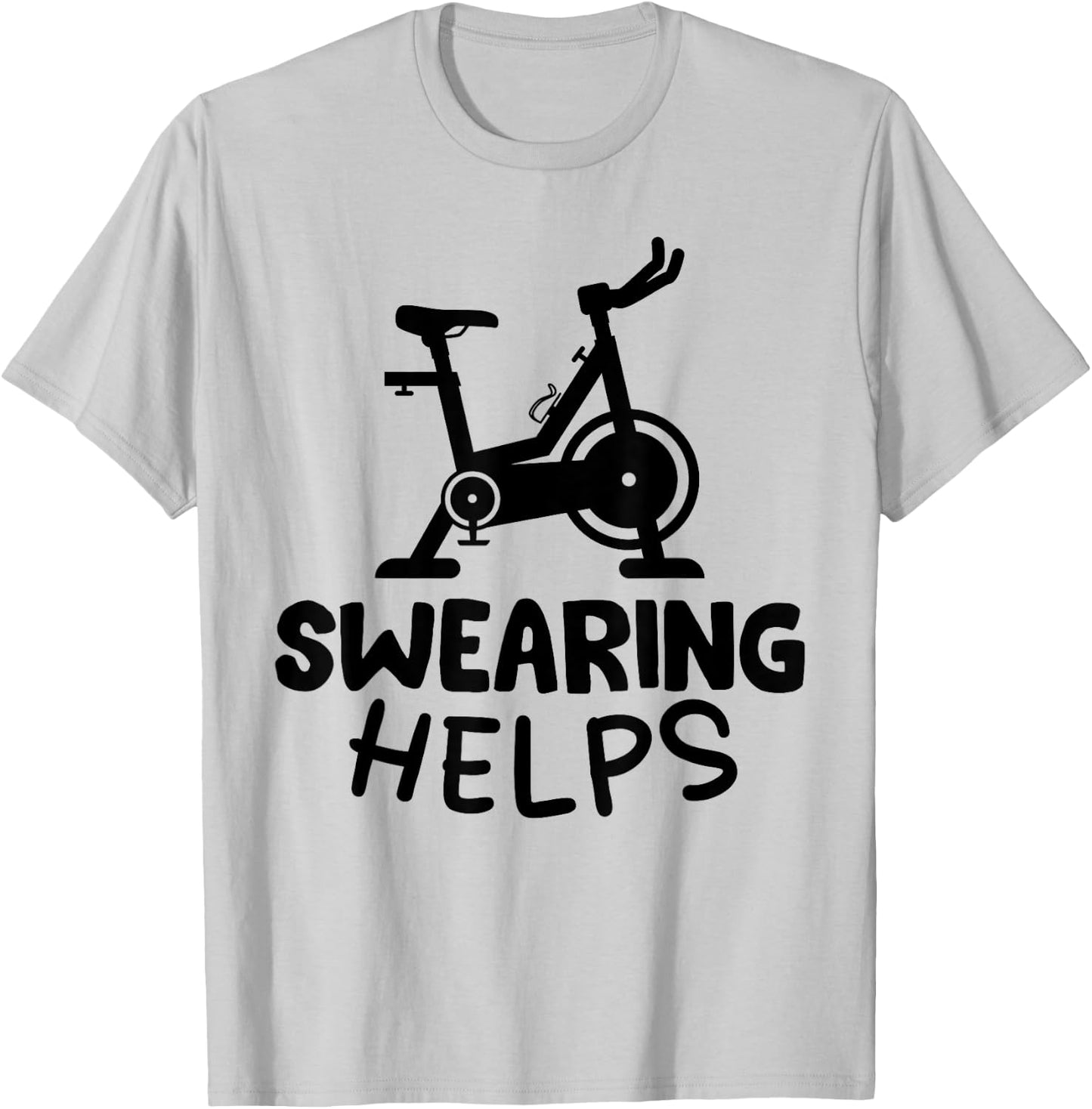 Funny Spin Class Rhythm Cycling Workout Stationary Spin Bike T-Shirt - T-Shirt | Ash