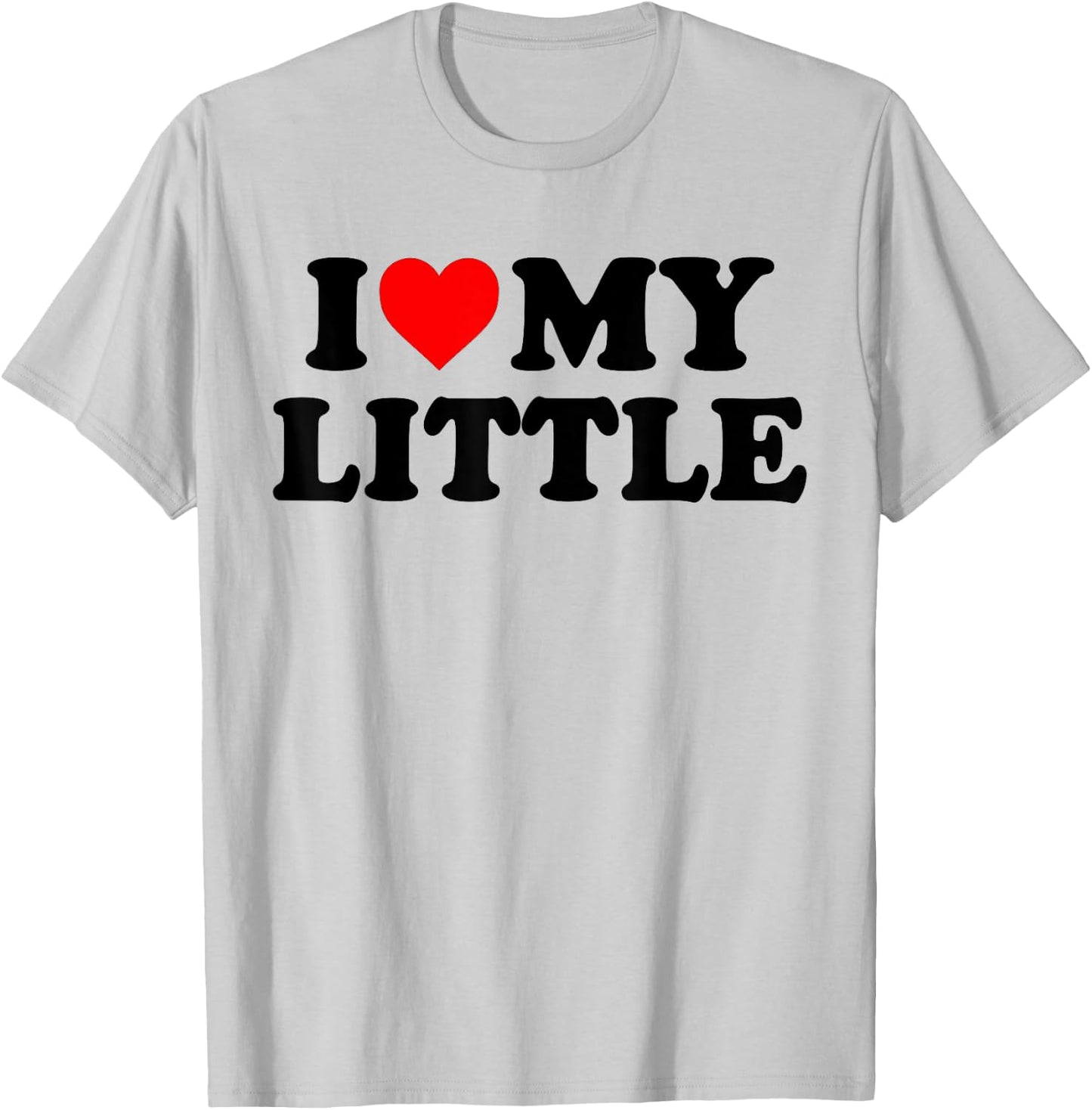 I Heart My Little Love Matching Little Big Sorority T-Shirt - T-Shirt | Ash