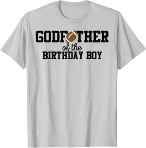Godfather of the Birthday Boy Football Lover First Birthday T-Shirt - T-Shirt | Ash
