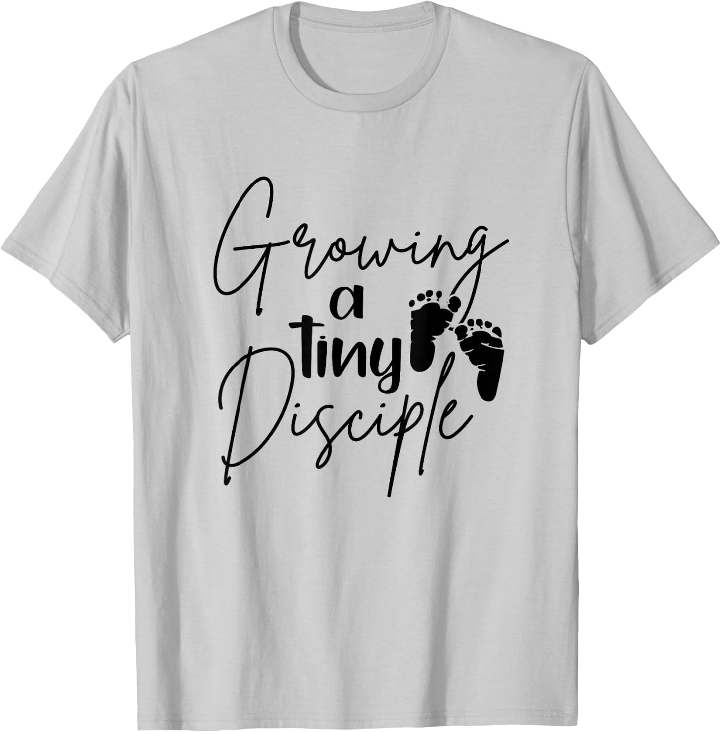 Growing A Tiny Disciple Christian Mom Pregnancy Announcement T-Shirt - T-Shirt | Ash