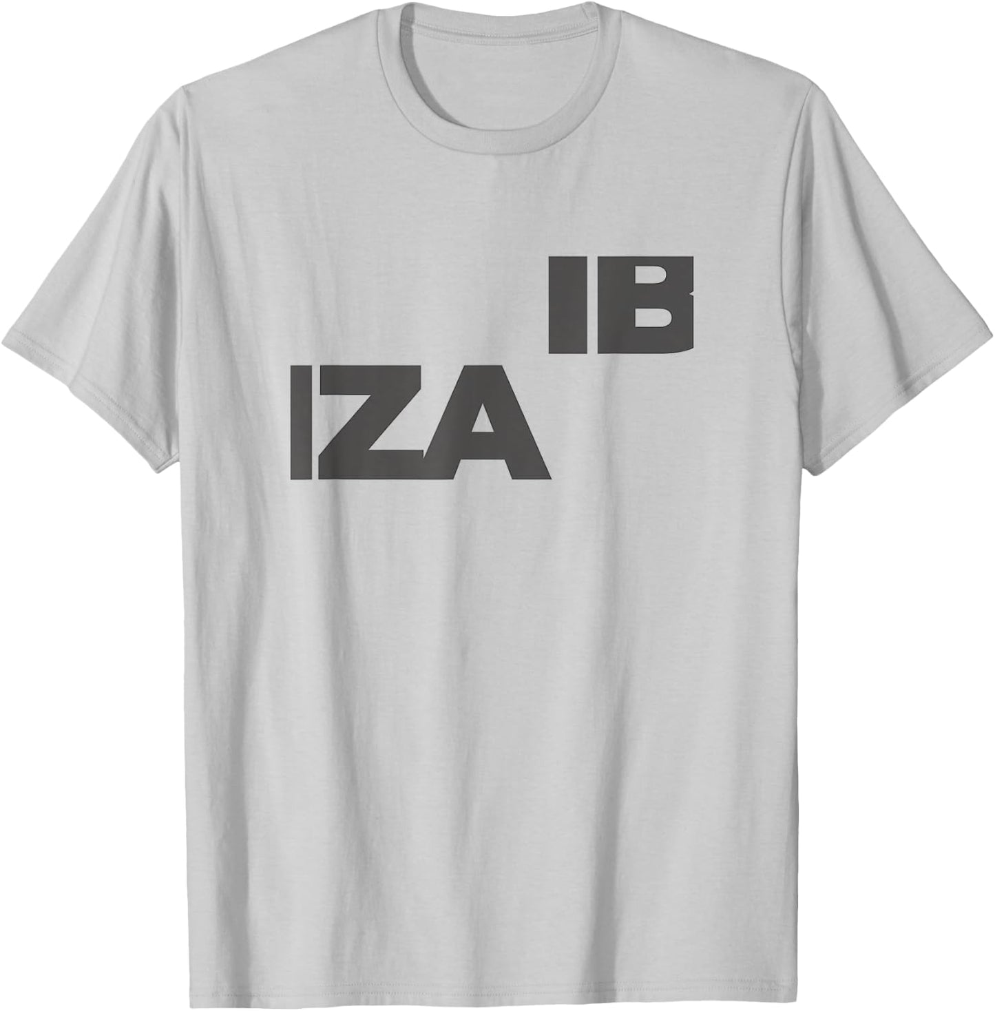 Ibiza Large Text T-Shirt - T-Shirt | Ash