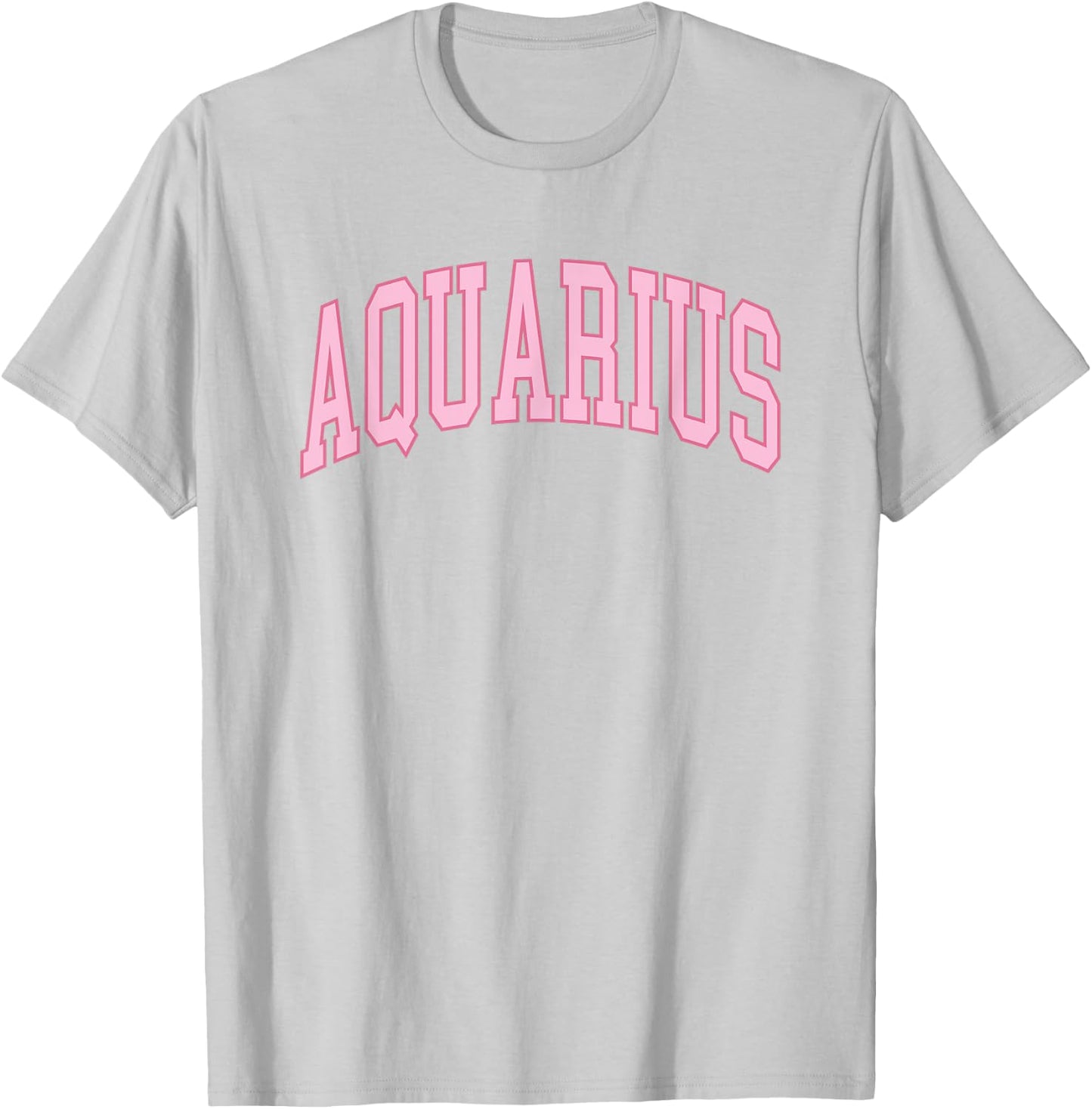 Aquarius Zodiac Horoscope Pink Retro Preppy Throwback T-Shirt - T-Shirt | Ash