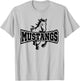 Mustangs Teacher Student School Sports Fan Team Spirit T-Shirt - T-Shirt | Ash
