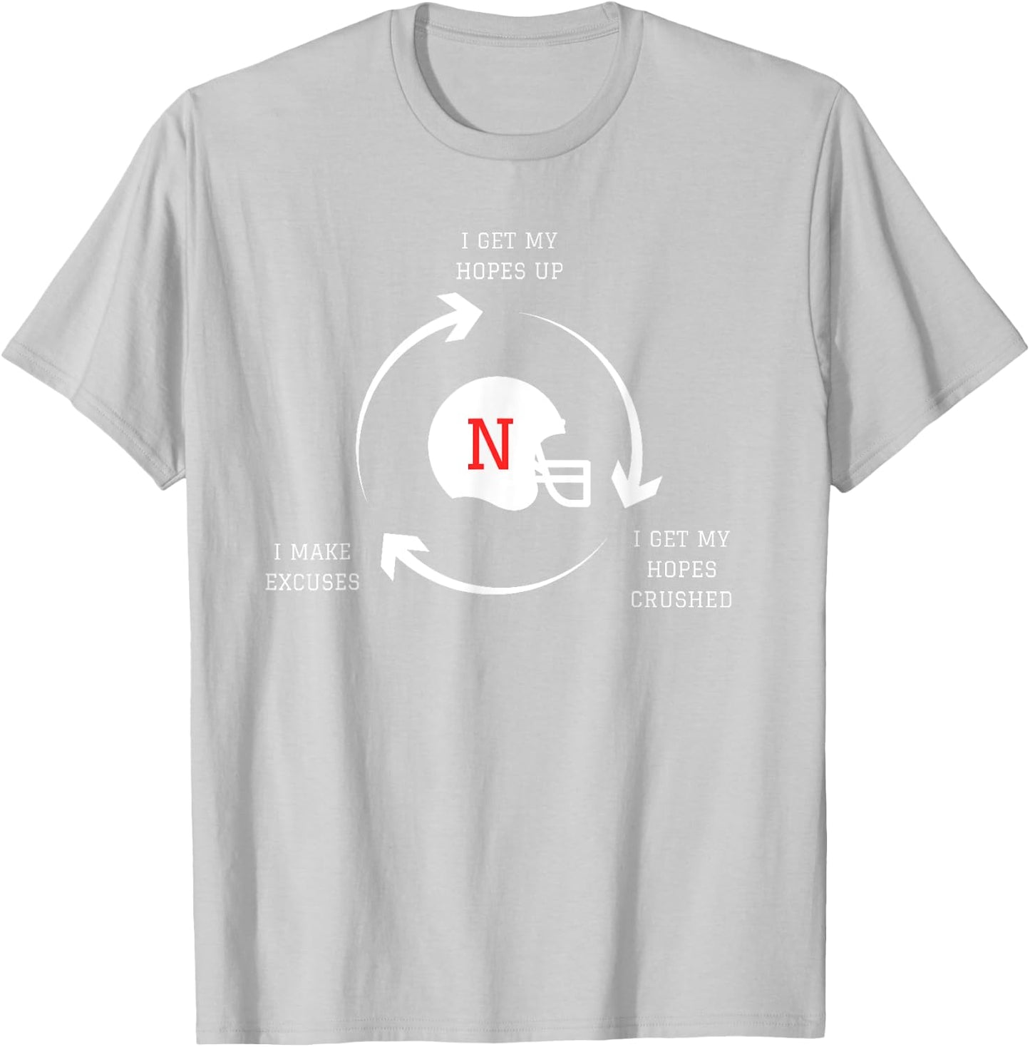 Funny Nebraska | Funny Football Tailgating | Nebraska Joke T-Shirt - T-Shirt | Ash