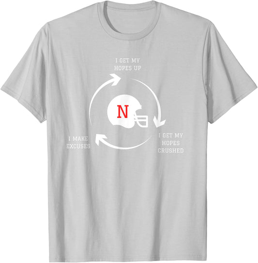 Funny Nebraska | Funny Football Tailgating | Nebraska Joke T-Shirt - T-Shirt | Ash