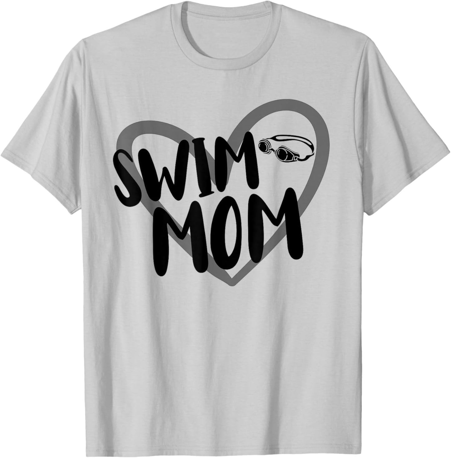 Swim Mom Float Heart T-Shirt - T-Shirt | Ash