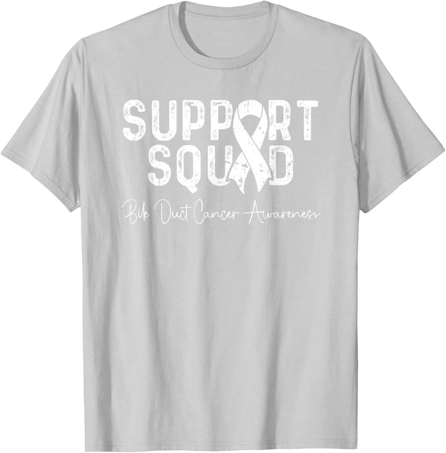 Bile Duct Cancer Support Squad Cholangiocarcinoma T-Shirt - T-Shirt | Ash