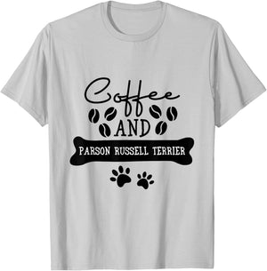 Coffee and parson russell terrier T-Shirt - T-Shirt | Ash