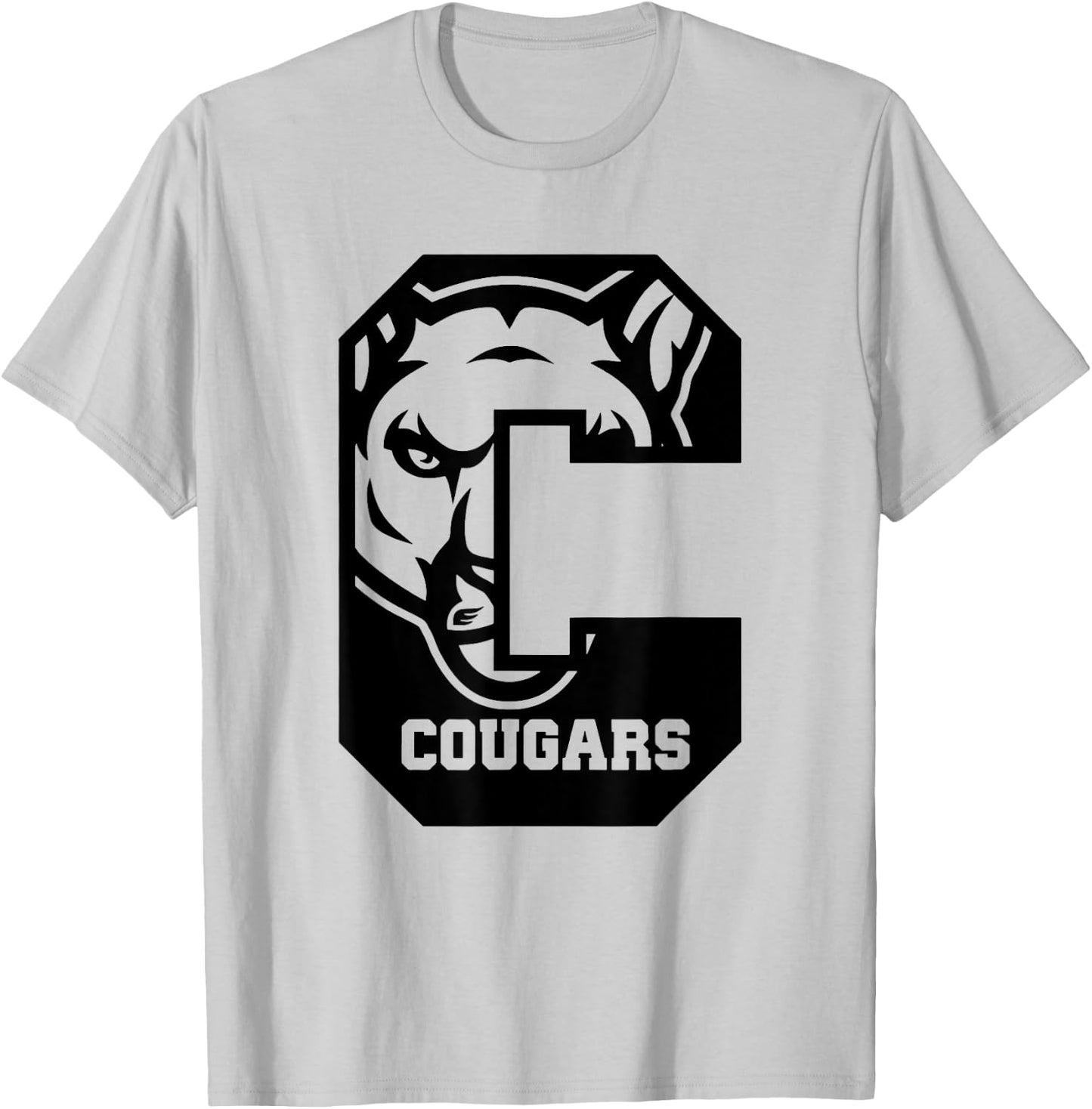 Cougars Football School Sports Fan Team Spirit T-Shirt - T-Shirt | Ash