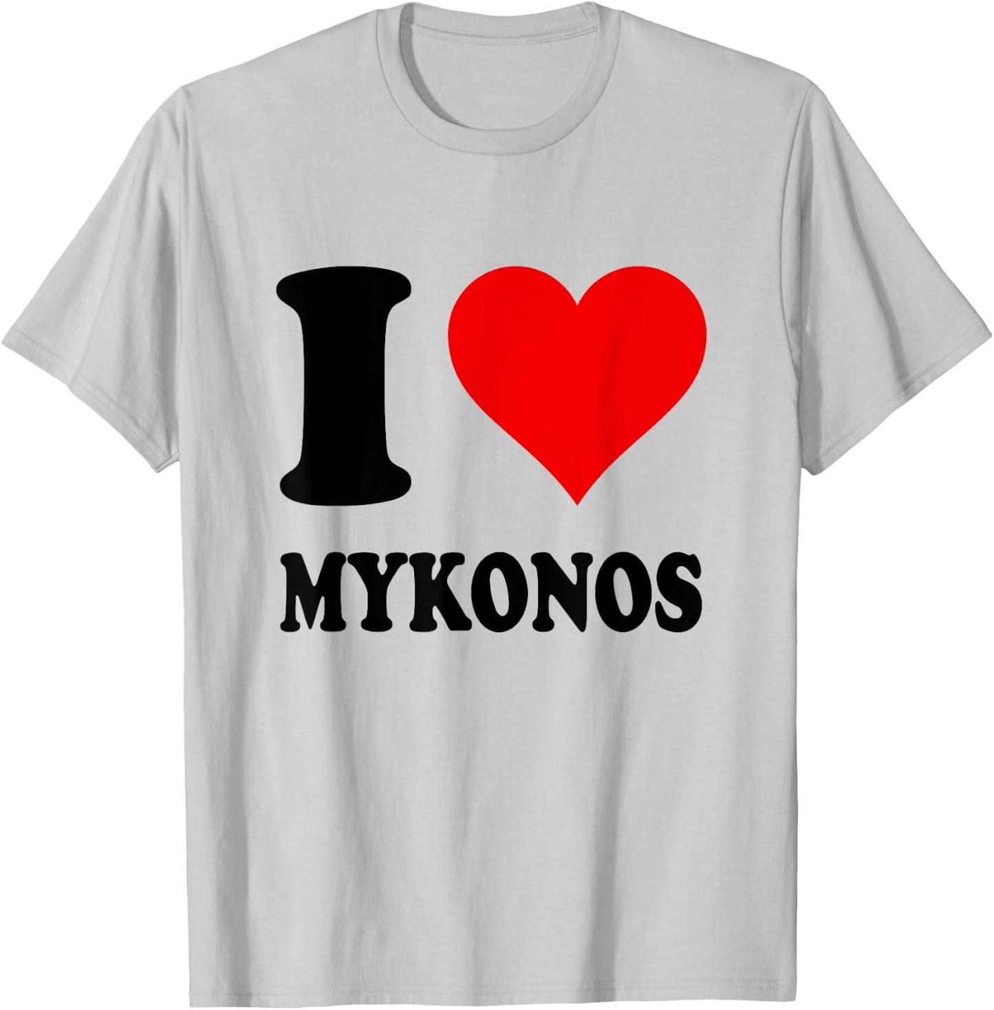 I Love Mykonos T-Shirt - T-Shirt | Ash