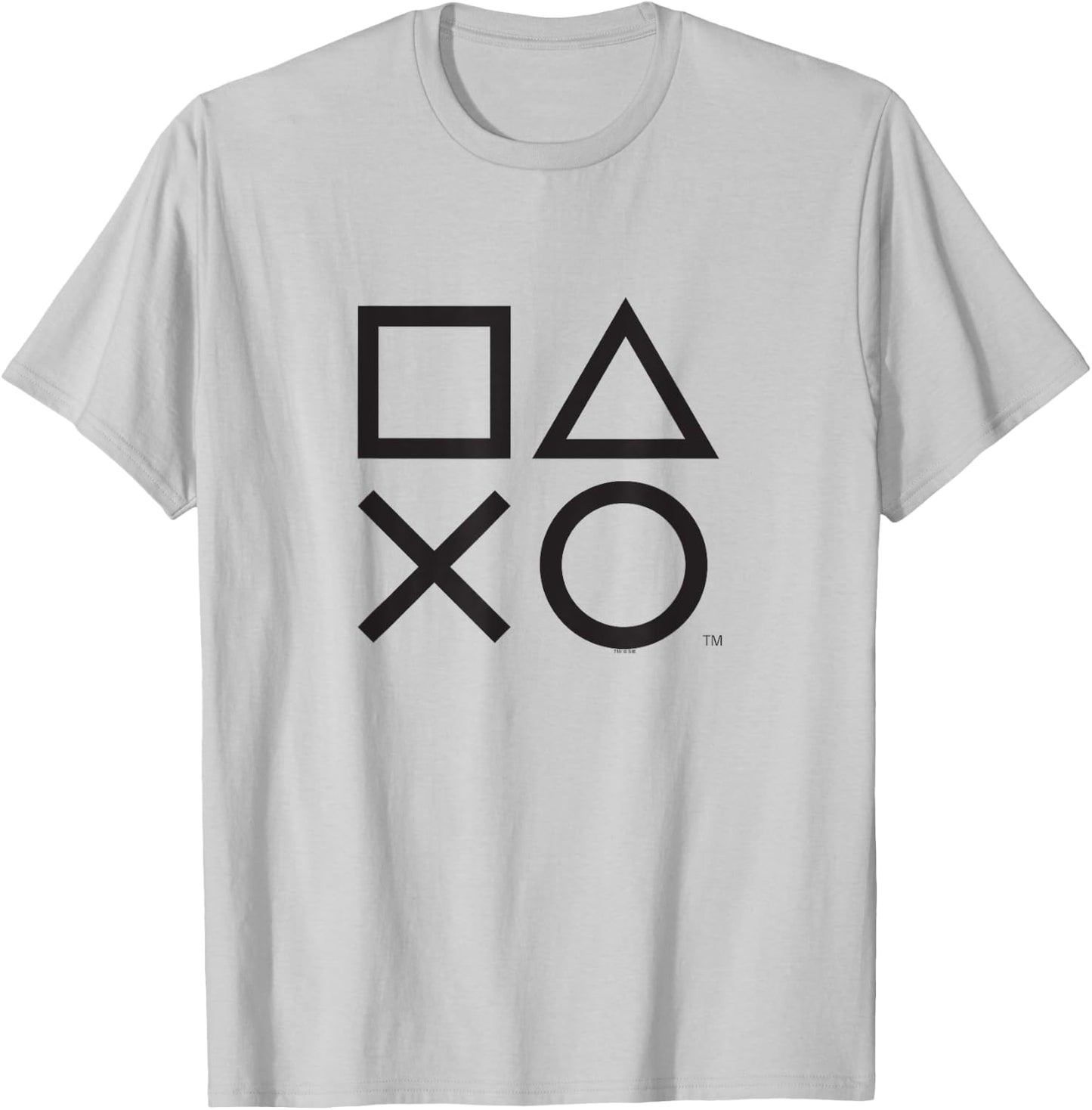 PlayStation PS5 Gamer Controller Icons in Classic Black T-Shirt - T-Shirt | Ash