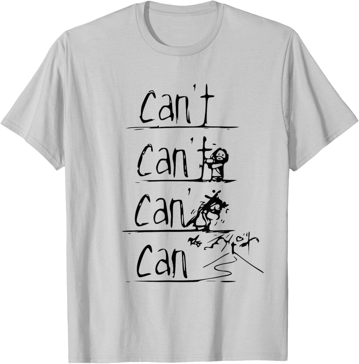 Jesus Christian Cross Cant Can Art T-Shirt - T-Shirt | Ash