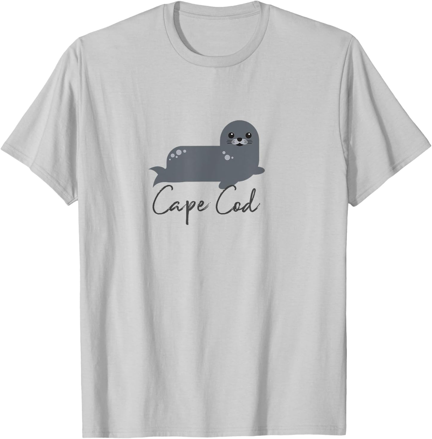 Cape Cod Cute Whimsy Marine Life Harbor Seal Vacation T-Shirt - T-Shirt | Ash