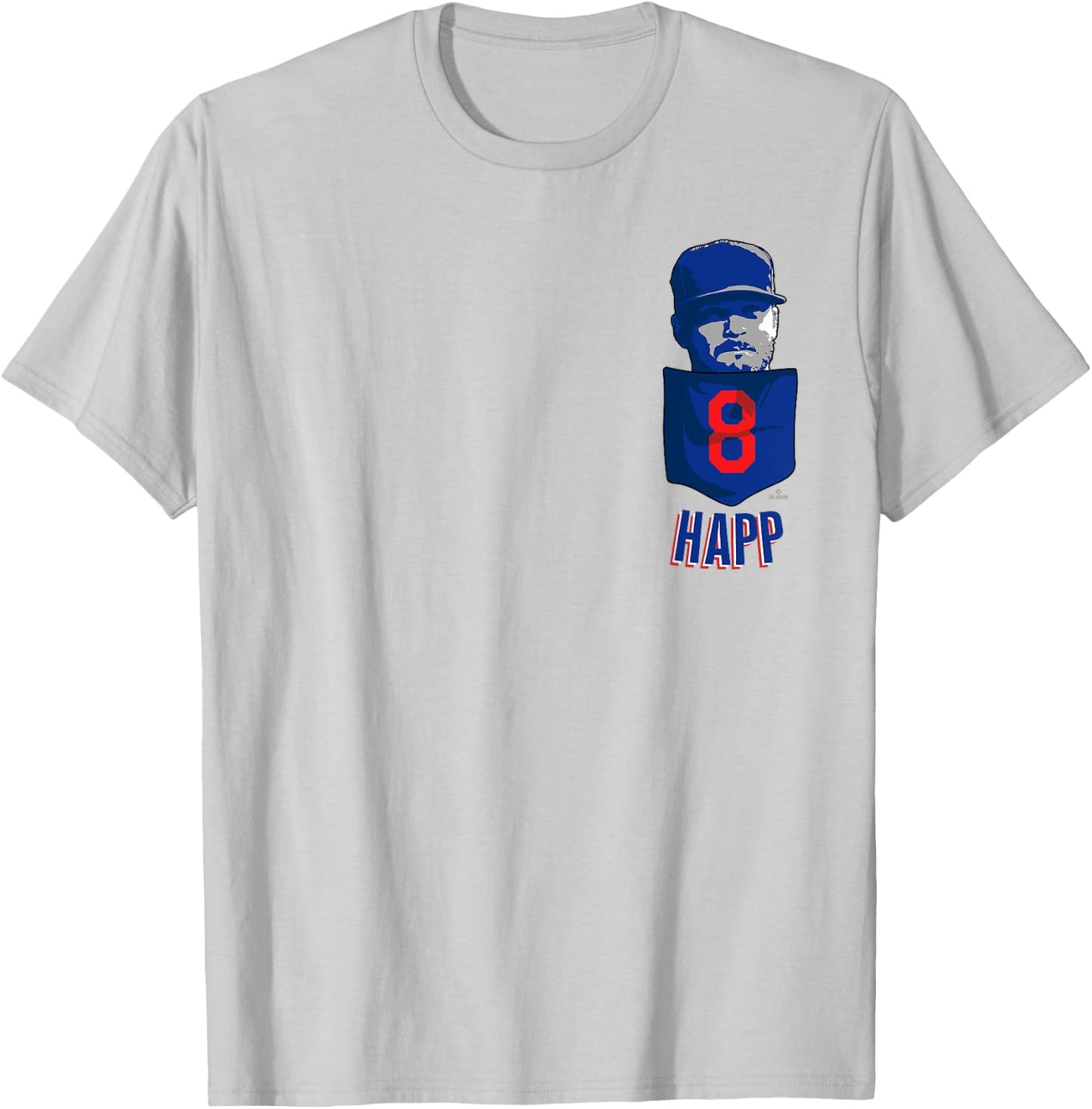 Ian Happ Chicago Baseball Pocket MLBPA T-Shirt - T-Shirt | Ash