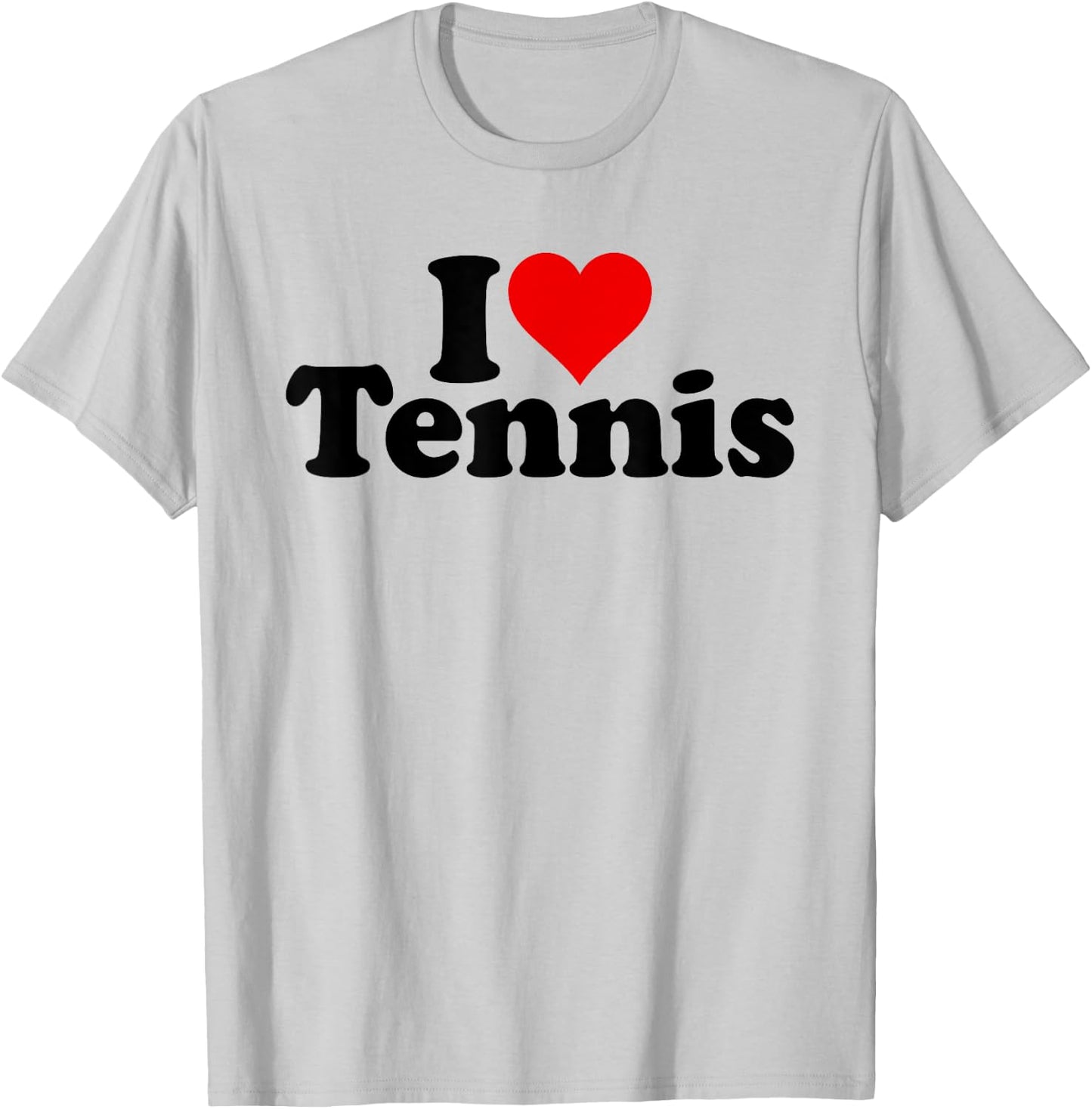 I Love Heart Tennis T-Shirt - T-Shirt | Ash